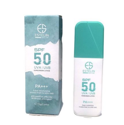 لوسیون ضد آفتاب پمپی بی رنگ استلین spf50 وزن 75 گرم